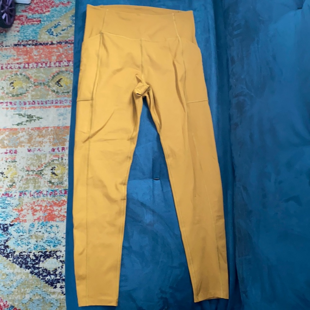 Girlfriend High Rise Pocket Leggings Color: Saddle